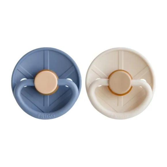 FRIGG Little Viking Fopspeen - 0-6 Mnd - 2 stuks - Ocean View/Cream
