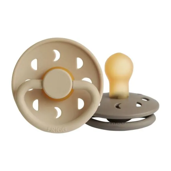 FRIGG Moon Fopspeen Cream / Sage 0-6 Mnd 2 Stuks