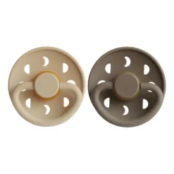 FRIGG Moon Fopspeen Cream / Sage 0-6 Mnd 2 Stuks