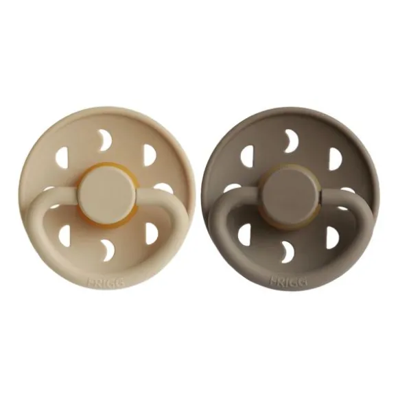 FRIGG Moon Fopspeen Cream / Sage 0-6 Mnd 2 Stuks