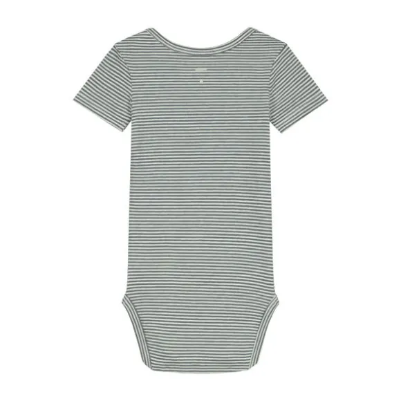 Gray Label Romper - Blue Grey / Cream - 3-6 Mnd