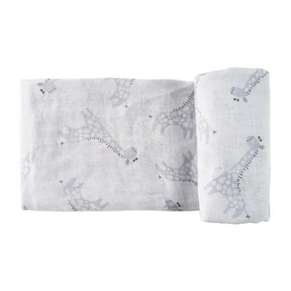 HappyBear Blue Giraffe Hydrofiel Luier 120 x 120 cm