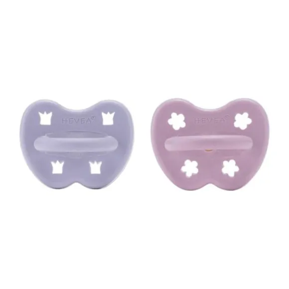 Hevea Fopspeen Rond Dusty Violet / Light Orchid 3-36 Mnd 2 Stuks