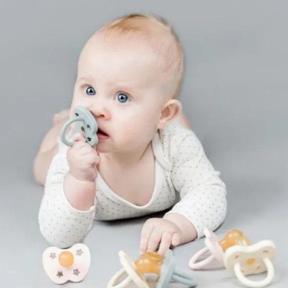 Hevea Fopspeen Rond Gorgeous Grey 3-36 Mnd
