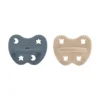 Hevea Orthodontische Fopspeen - 3-36 Mnd - 2 Stuks - Sand / Ocean Blue