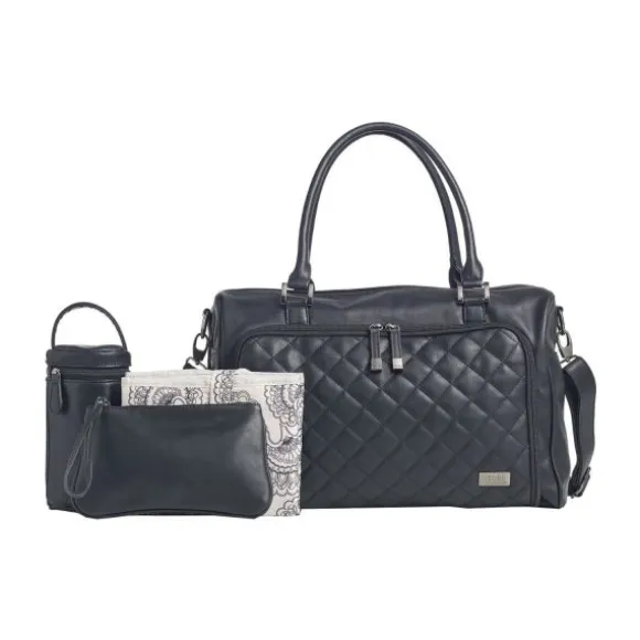 Isoki Zip Quilted Luiertas Toorak Black