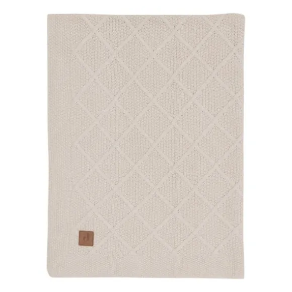 Jollein Check Knit Ledikantdeken - 100 x 150 cm - Oatmeal