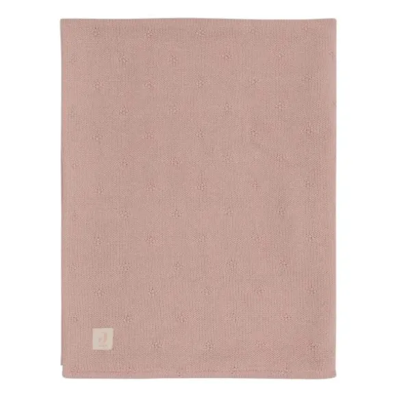 Jollein Cosy Knit Wiegdeken - 75x100cm - Wild Rose/Velvet