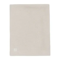 Jollein Deken Wieg - Basic Knit - 75 x 100 cm - Oatmeal/Velvet