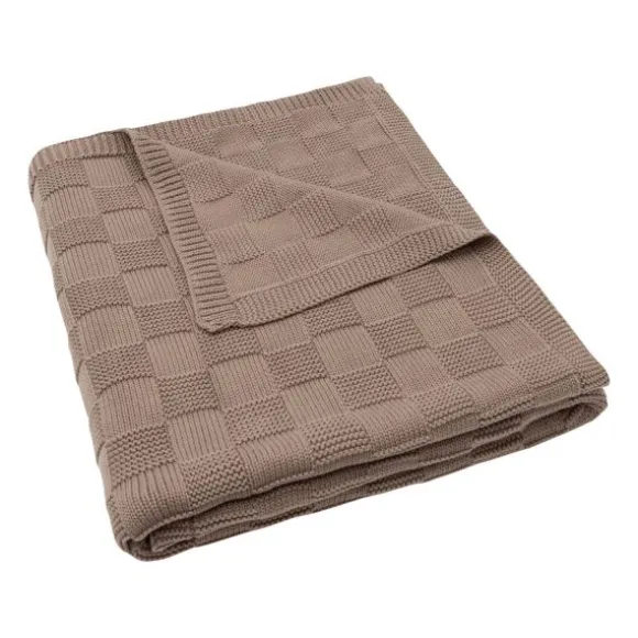 Jollein Deken Wieg - Box Knit - 75 x 100 cm - Warm Sand