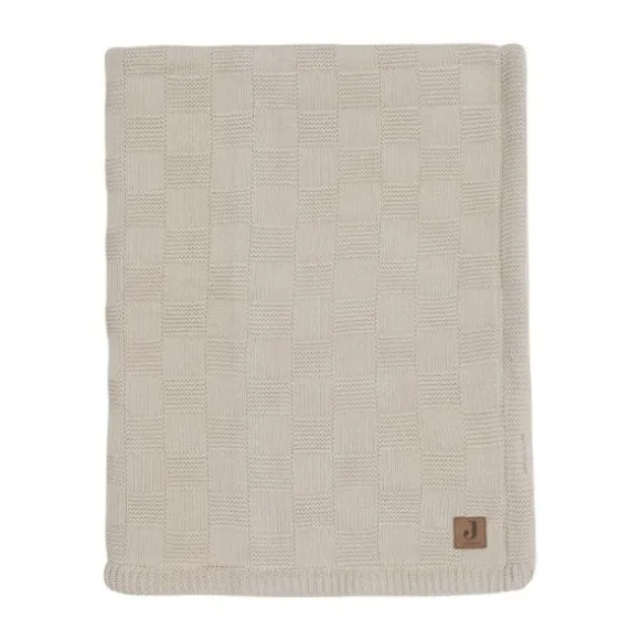 Jollein Deken Wieg - Box Knit/Velvet - 75 x 100 cm - Warm Sand