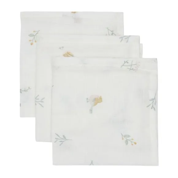 Jollein Lovely Birds Hydrofiel Monddoekje - 3 Pack - 31 x 31 cm