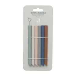 Jollein Siliconen Rietjes Multicolour 6 Stuks