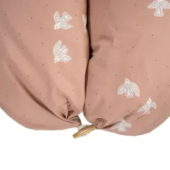 Julius Zöllner Organic Voedingskussen Hoes Nappi – Roze – Birdy – 190 cm