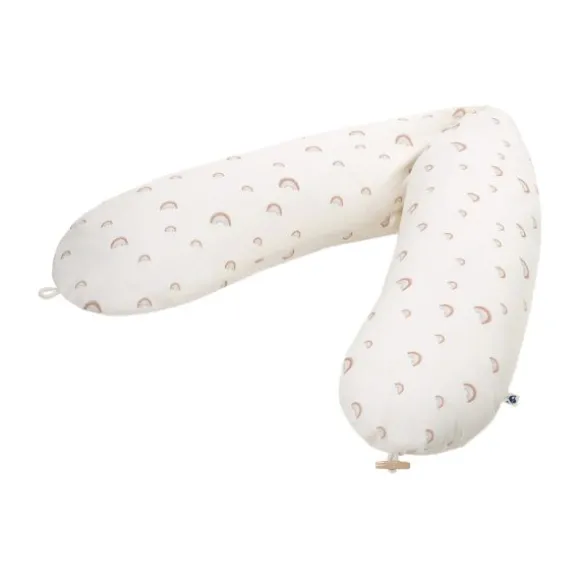 Julius Zöllner Organic Voedingskussen Hoes Nappi – Roze – Birdy – 190 cm