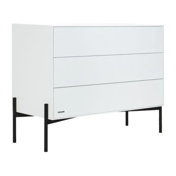 Kidsmill Boutique Babykamer Wit / Zwart | Bed 60 x 120 cm + Commode