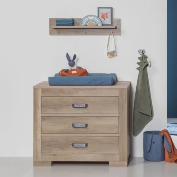 Kidsmill Brent Babykamer Oldwood | Bed 60 x 120 cm + Commode