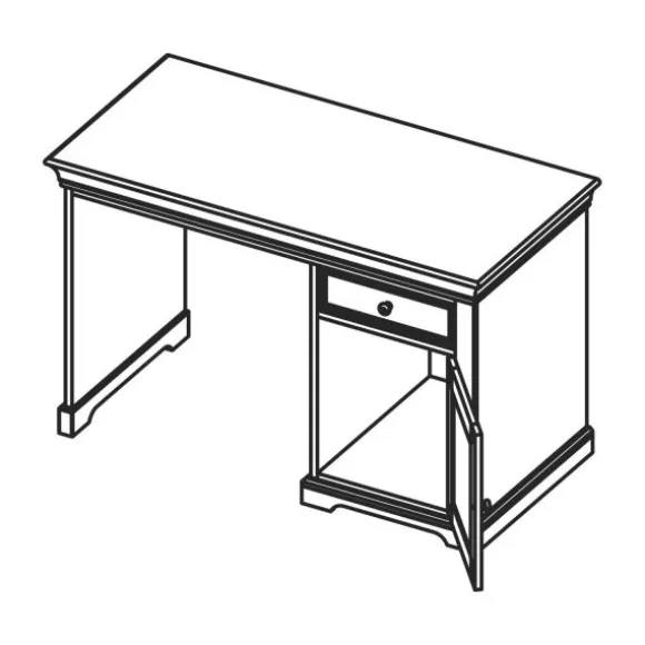 Kidsmill Chateau Kinderkamer Wit | Bed 90 x 200 cm + Bureau