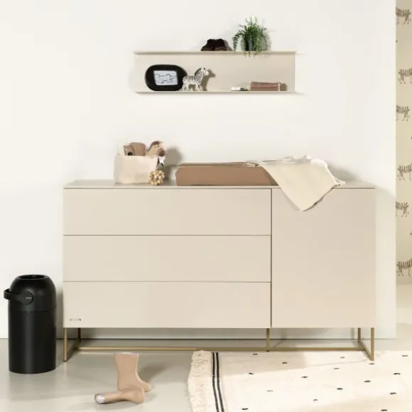 Kidsmill Intense II Commode XL - Oatmeal / Patinated Brass