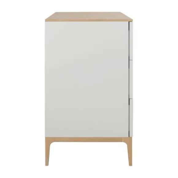 Kidsmill Intense II Babykamer Mat Wit / Eiken | Ledikant 60 x 120 cm + Commode