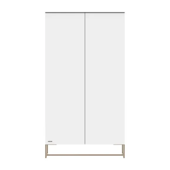 Kidsmill Intense II Babykamer Wit / Patinated Brass | Ledikant 60 x 120 cm + Commode