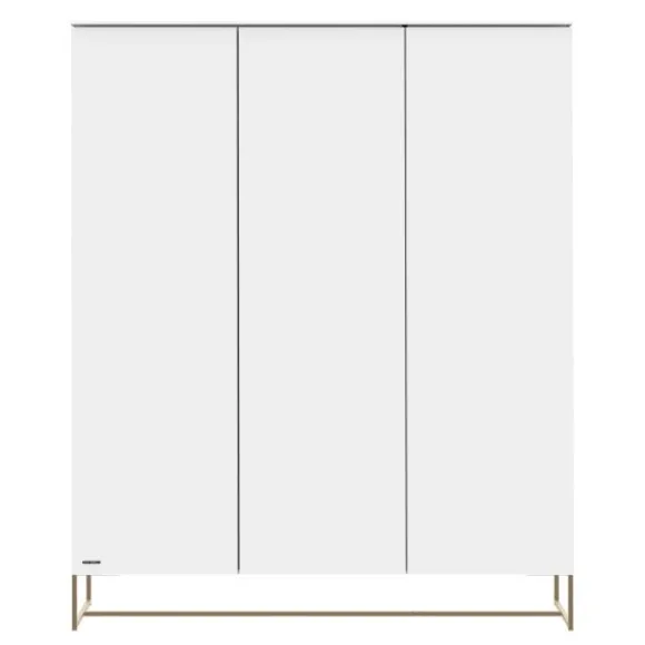 Kidsmill Intense II Babykamer Wit / Patinated Brass | Ledikant 60 x 120 cm + Commode