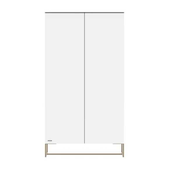 Kidsmill Intense II Babykamer Wit / Patinated Brass | Ledikant 60 x 120 cm + Commode