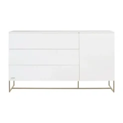 Kidsmill Intense II Commode XL - Wit / Patinated Brass-