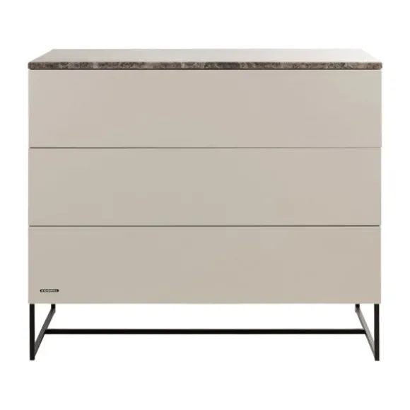 Kidsmill Intense II Commode 3L Mat Oatmeal - Zwart - Warm Taupe