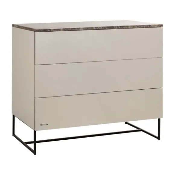 Kidsmill Intense II Commode 3L Mat Oatmeal - Zwart - Warm Taupe
