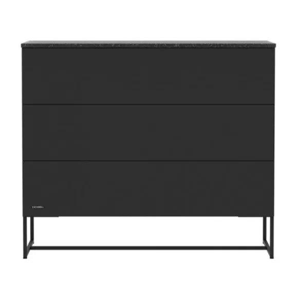 Kidsmill Intense II Commode 3L Mat Zwart - Zwart - Marmer Zwart