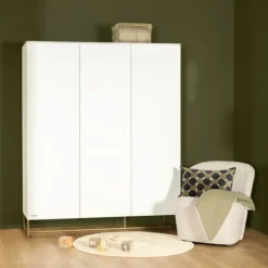 Kidsmill Intense II Kast 3-Deurs - Wit / Patinated Brass