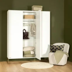 Kidsmill Intense II Kast 3-Deurs - Wit / Patinated Brass