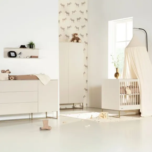 Kidsmill Intense II Ledikant 70 x 140 - Oatmeal / Patinated Brass