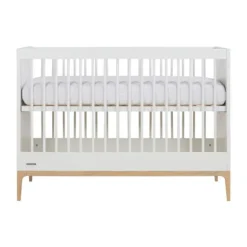 Kidsmill Intense II Ledikant - 60 x 120 cm - Mat Wit / Eiken