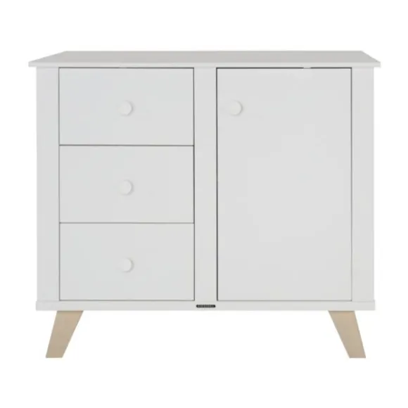 Kidsmill Lars Babykamer Wit / Naturel | Bed 60 x 120 cm + Commode
