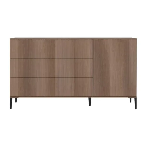 Kidsmill Levi Ledikant 60x120 cm - Ronde Poot - Walnoot