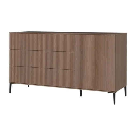 Kidsmill Levi Ledikant 60x120 cm - Ronde Poot - Walnoot