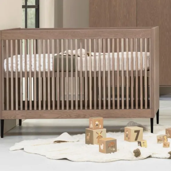 Kidsmill Levi Ledikant 60x120 cm - Ronde Poot - Walnoot