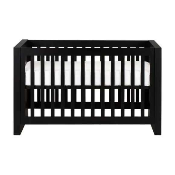 Kidsmill Long Island Babybed Zwart / Oldwood 60 x 120 cm