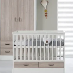 Kidsmill Newport Babybed Wit / Eiken 70 x 140 cm