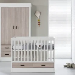 Kidsmill Newport Babybed Wit / Eiken 70 x 140 cm
