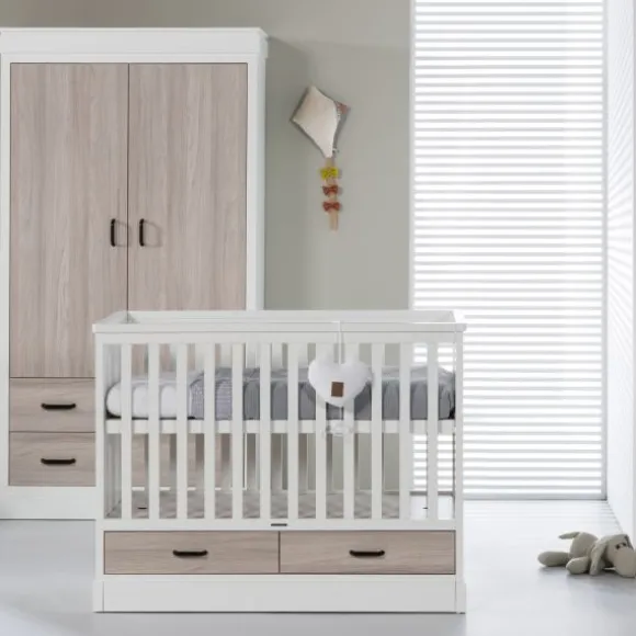 Kidsmill Newport Babykamer Wit / Eiken | Bed 60 x 120 cm + Commode
