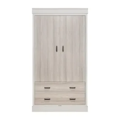 Kidsmill Newport Babykamer Incl. Zwarte Grepen - Oatmeal / Eiken | Ledikant 60 x 120 cm + Commode