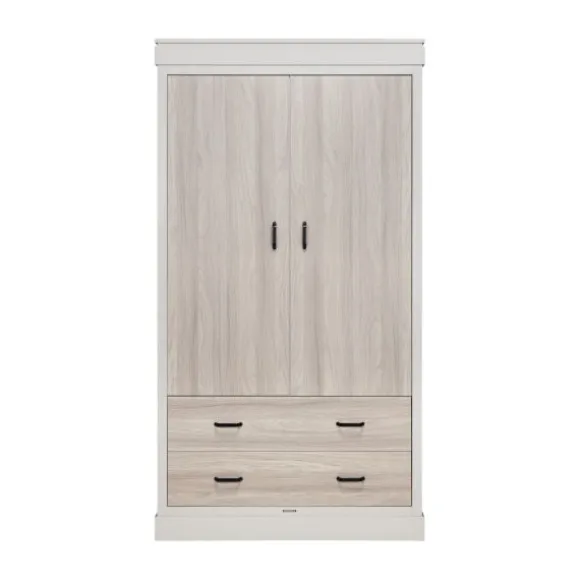Kidsmill Newport Babykamer Incl. Zwarte Grepen - Oatmeal / Eiken | Ledikant 60 x 120 cm + Commode