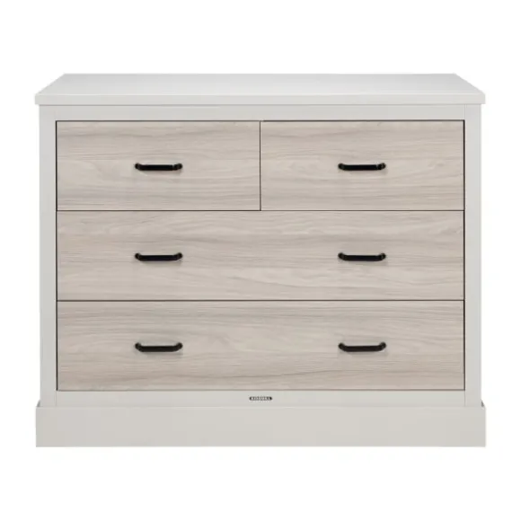 Kidsmill Newport Babykamer Incl. Zwarte Grepen - Oatmeal / Eiken | Ledikant 60 x 120 cm + Commode