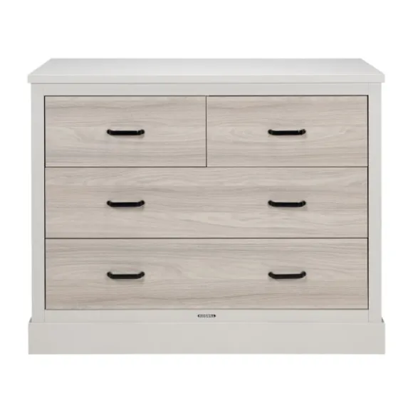Kidsmill Newport Babykamer Incl. Zwarte Grepen - Oatmeal / Eiken | Ledikant 60 x 120 cm + Commode