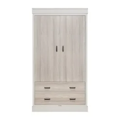 Kidsmill Newport Babykamer Incl. Zwarte Grepen - Oatmeal / Eiken | Ledikant 60 x 120 cm + Commode