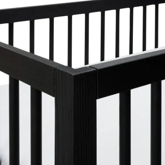 Kidsmill Pure Wood Ledikant Zwart Geborsteld 60 x 120 Cm