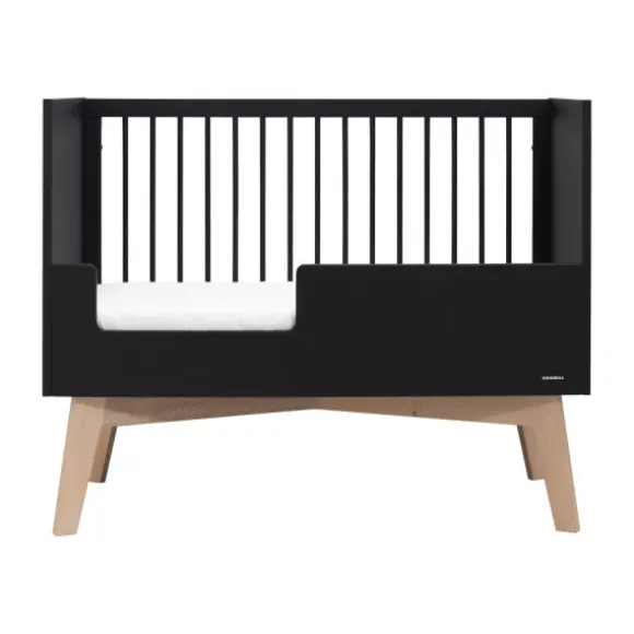 Kidsmill Sixties Babybed Zwart Mat / Naturel 70 x 140 cm